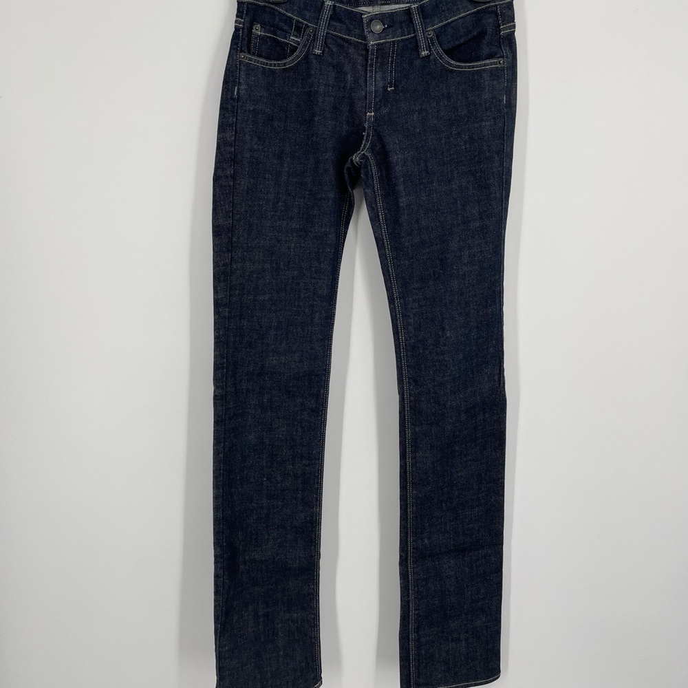 Dry Aged Denim Leslie Jean Size 25 Low Rise Raw Denim Y2K Straight Leg